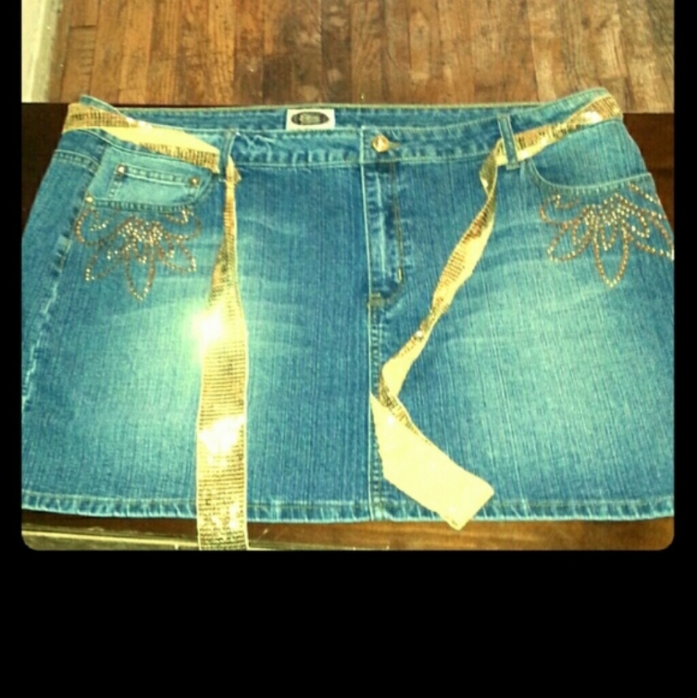 Plus Size Size 24 sexy elite jeans stretchy Jean Skirt